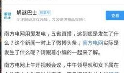 南方电网家属爆料事件视频,揭秘背后真相与争议